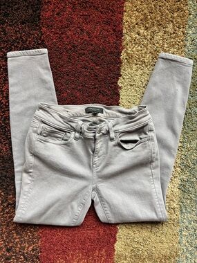Ann Taylor Petite Gray Skinny Jeans Size 0P